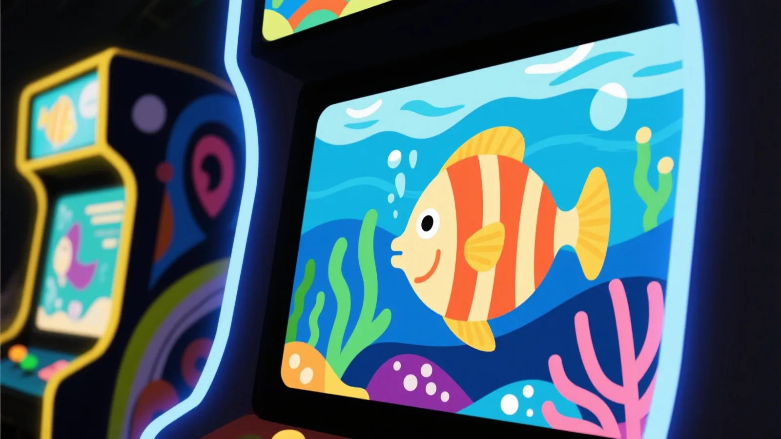 Ocean arcade illustration